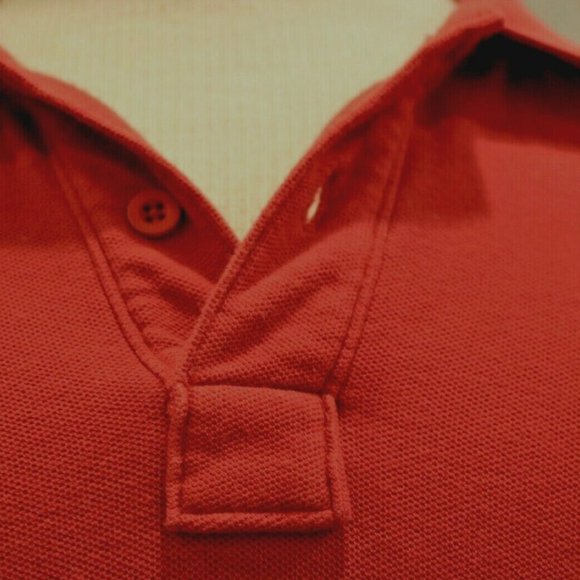 NWOT VINTAGE L red MENS logo DNNY polo shirt COTTON PERU Neiman Marcus 1990s - Picture 5 of 8